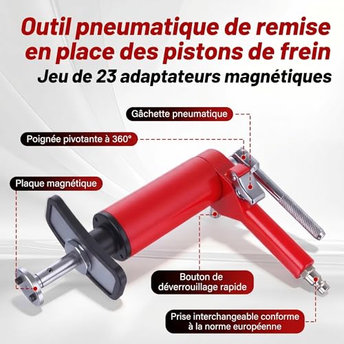 BILITOOLS 24pcs Air Disc Brake Piston Operated Air Caliper Compression Tool