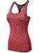 NELEUS Women's 3 Pack Dry Fit Compression Long Tank Top,8007,Blue,Grey,Red,US M,EU L