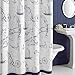DS BATH Aviation Blue Nautical Shower Curtain,Fabric Shower Curtain,Navy Shower Curtains for Bathroom,Printed Bathroom Curtains,Waterproof Decorative Bath Curtains,72 inches W x 72 inches H
