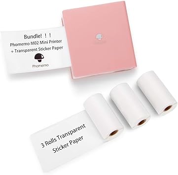 phomemo m02 mini bluetooth portable thermal printer