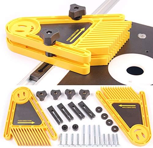 Featherboards Spring Loc Board for Router Table Band Saws Table Saws Dual Woodworking Dual Woodworking Feather-Boards Fences Tools Gauge Miter Slot Safe Woodworking Tool(Yellow)