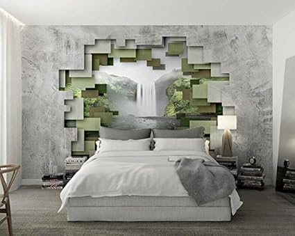 Carta Da Parati 3d Stereoscopico Poligono Geometrico Muro Di