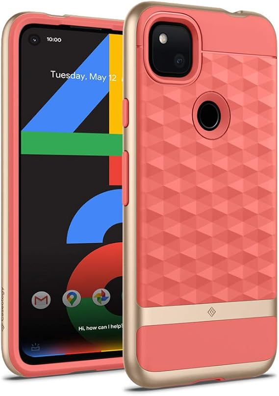Caseology Parallax Case Compatible with Google Pixel 4a Coral Pink