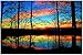 Fipart 5D DIY Diamond Painting kit,Diamond Art for Adults Round Full Diamond Forest Sunset Pattern Cross-Stitch Craft Wall Decoration,12X18 inch