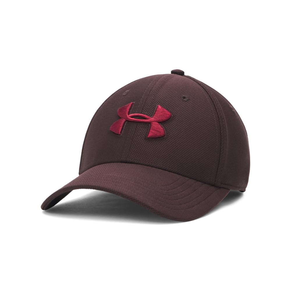 Under Armour Men's Blitzing 3.0 Cap, (227) Brown Obsidian/Brown Obsidian/Cardinal, Medium/Large Image