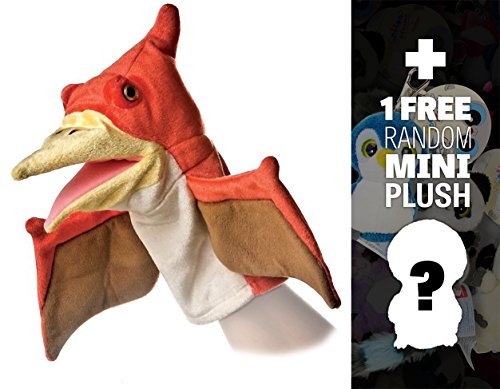 Pteranodon ~10.5" Plush Hand Puppet + 1 FREE Aurora Mini-Plush Charm Bundle [320284]