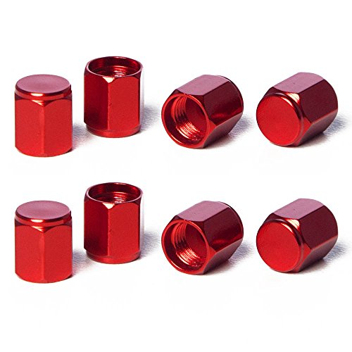 Circuit Performance VC5 Series Red Aluminum Valve Stem Caps (8 Pieces)