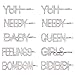 10PCS Word Hair Clip Letter Bobby Pins Bling YUH Rhinestone Crystal Silver Barrettes Handmade Luxury Crystal Hair Jewellery Headwear Accessories for Women Girls 