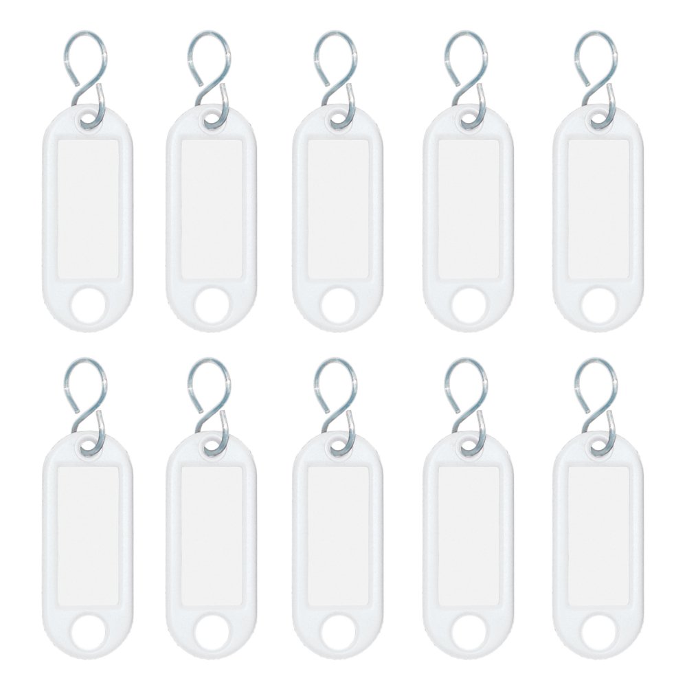 Wedo 262 103400 Key Ring Tag - White (Pack of 10)