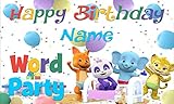 Word Party Birthday Banner Personalized/Custom
