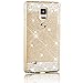 Samsung Note 4 Case, Sunroyal Bling Glitter Ultra-thin Luxury Crystal Diamond Rhinestone Hard PC Plastic Matt Elegant Skin Cover for Samsung Galaxy Note 4 N9100 Gold