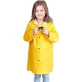 Aoduoer Kids Rain Jacket Packable Hooded Rain Coat for Girls Boys Toddlers Rain Gear, Yellow Raincoat Halloween Cosplay Costumes (XXL, Yellow)