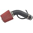 3" Universal Cold Air Intake Kit Intake Pipe Kit Aluminium Automotive Air Intake Air Filter Induction Flow Hose Pipe Kit Red Filter