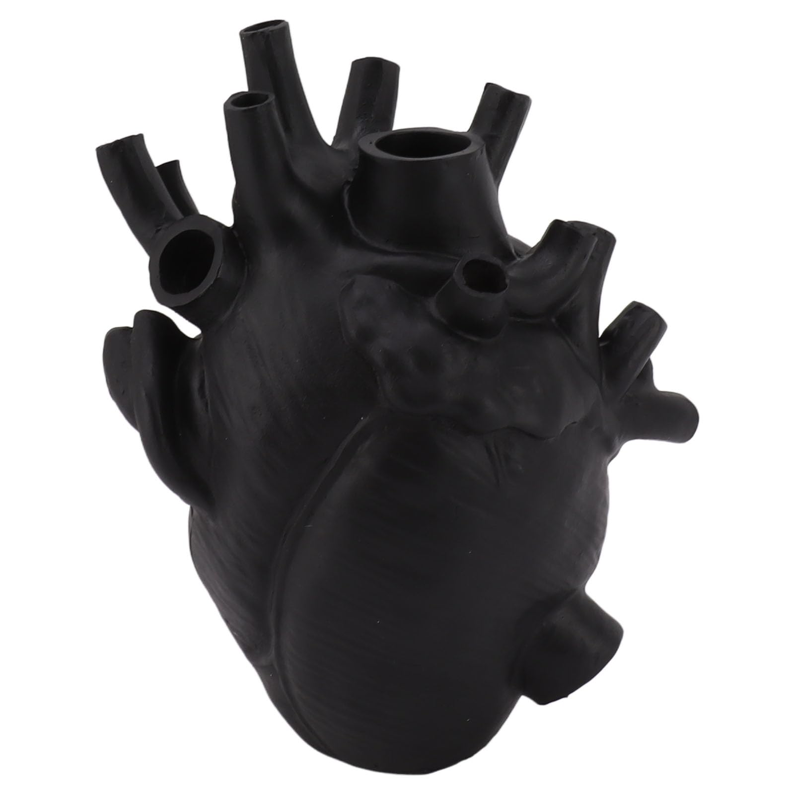 Love In Bloom Heart Vase - Black/White Anatomical Resin Vase For Modern Home Decoration