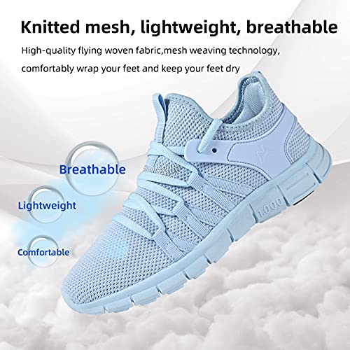 Womens Running Road Sneakers Shoes Walking Athletic Sports Tennis Slip On Gym Fashion Casual Comfortable Breathable Lightweight Shoe White Size 7