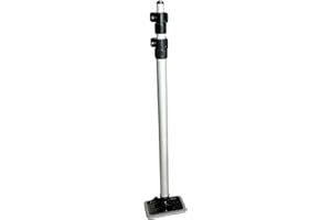 Vico Marine - 55" Double Camlock Support Pole + Rubber Pole Base (XR55A-3Tip-PBR - Easy Installation