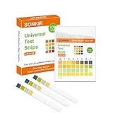 Sonkir pH Test Strips, Test pH Level for Acidic Alkaline Universal Litmus Test Paper Strips Instant Results in Seconds, Full pH Range of 0-14 (1-Pack pH Test Strips) (pH Test Strip)