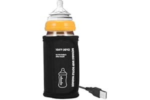 S SUNSBELL Car Baby Bottle Warmer, Sunsbell Portable Travel Milk Bottle Constant Temperature Feeding Bottle with Temperature Display Portable Baby Bottle Warmer for Travel Camping