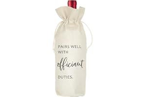 Socive Wedding Wine Bag, Officiant Wine Bag, Officiant Wine Bag Gift, Gift for Wedding Officiant, Pastor Gift, Ordained Minister - Burlap Drawstring Wine Bag