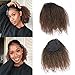 Afro Kinky Curly Human Hair Ponytail Extensions Remy Afro Kinky Curly Drawstring Ponytail 4B 4C Afro Ponytail For Natural Hair Curly Clip In Ponytail Extensions For Black Women One Piece 1B/4 12Inch