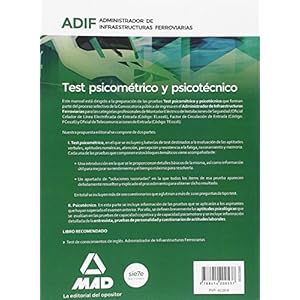 Test psicométrico y psicotécnico. Administrador de Infraestructuras Ferroviarias (ADIF)