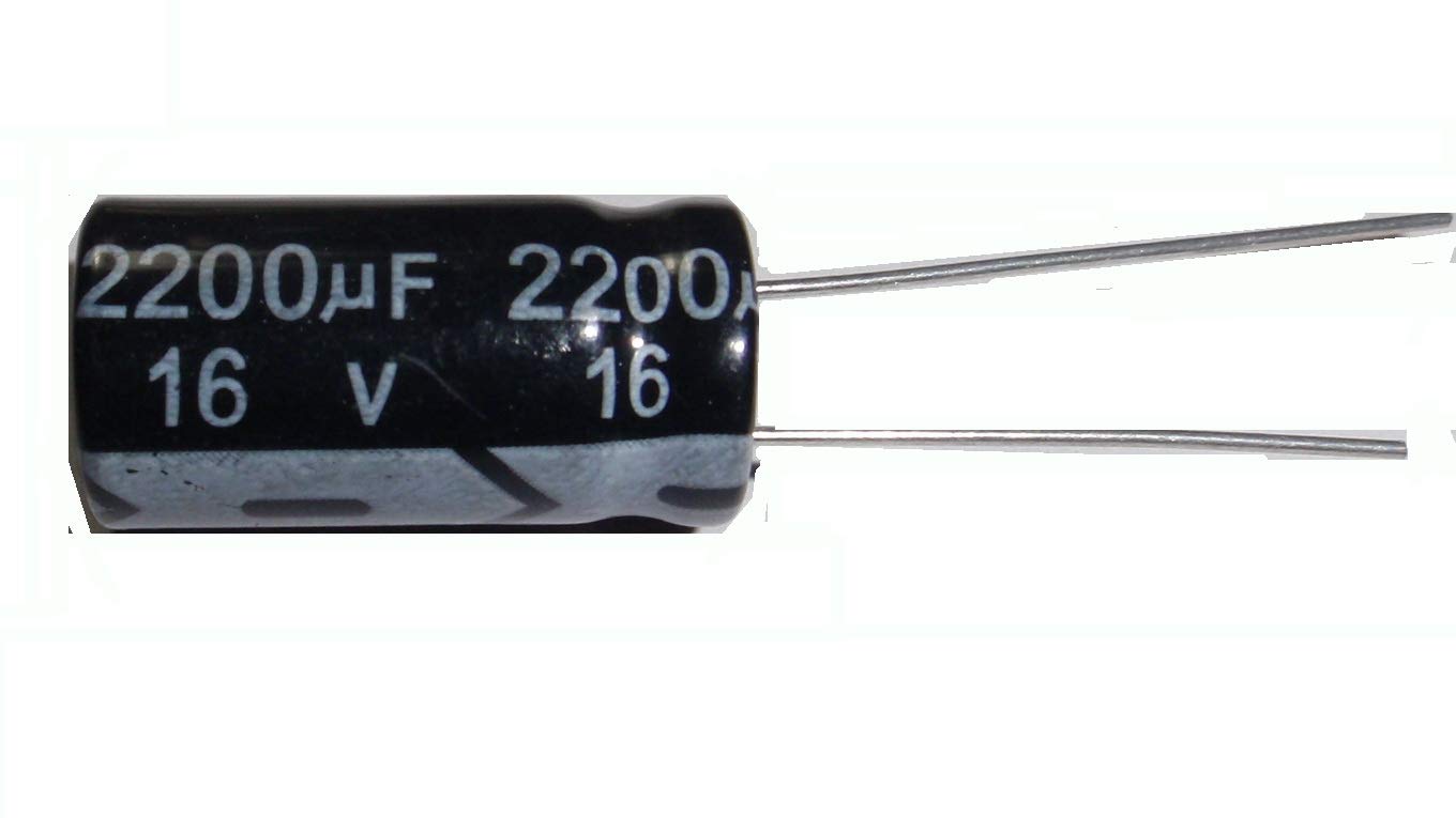 Electrolytic Capacitor, 2200UF 16V 10×20MM Aluminum Radial Leads