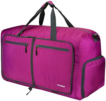 modase 80L Travel Duffel Bag Large Foldable Travel Duffle Bag with Shoulder Straps for Women & Men - Water Resistant