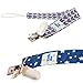 Pacifier Clip by KiddyStar - 6 Pack - Unisex Modern Designs for Girls and Boys - Cute Newborn Soothie, Toy, Teething Ring Holder - Perfect Baby Shower Gift Set