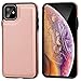 for iPhone 11 Wallet Case with Card Holder,OT ONETOP PU Leather Kickstand Card Slots Case,Double Magnetic Clasp and Durable Shockproof Cover for iPhone 11 6.1 Inch(Rose Gold)