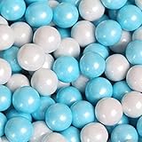 Sweetworks Shimmer Powder Blue & White Sixlets 1 lb Bag