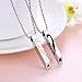 MMTTAO Couple Necklace Crown Bar His Queen Her King Matching Heart Sets Titanium Stainless Steel CZ Cubic Zirconia Puzzle Pendant Necklace for Women Men Promise Jewelry Gifts, His Queen Her King, 2Pcs