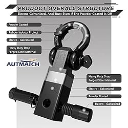 AUTMATCH Shackle Hitch Receiver 2 Inch - 3/4" D