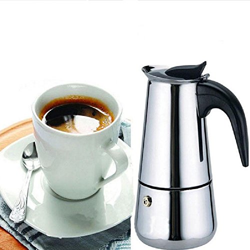 Eachbid Smart applied 2 Cup Stainless Steel Moka Espresso Latte Percolator Stove Top Coffee Maker Pot