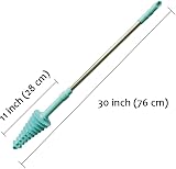 RECUTMS Toilet Plunger Piston Type 30 Inch Flexible Rubber Head Stainless Steel view 6