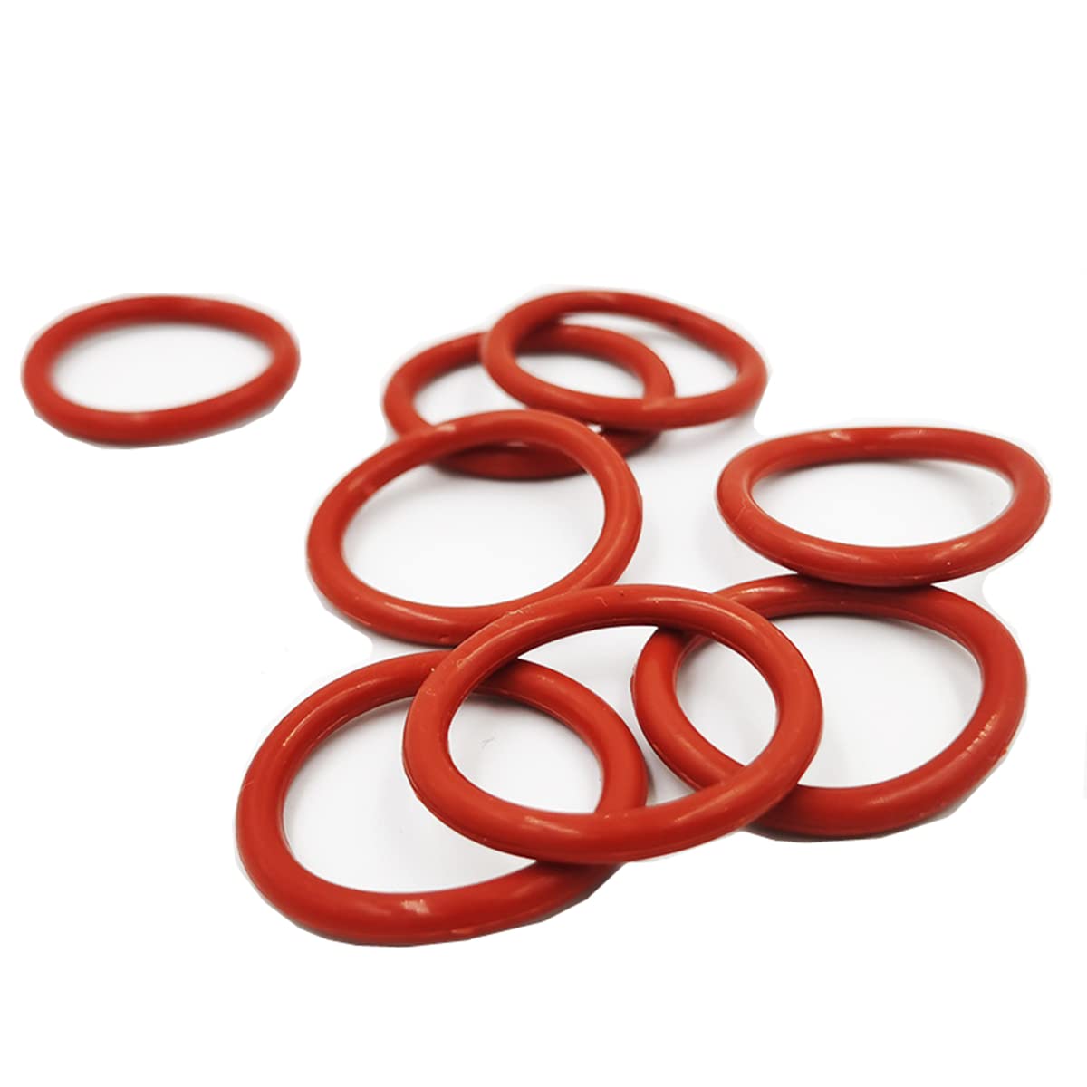 Boxonly 30 PCS O-Rings Silicone Round Seal Grommets 37.8mm OD 32.5mm ID 2.65mm Width O Rings Washer Sealing Ring Gasket Red