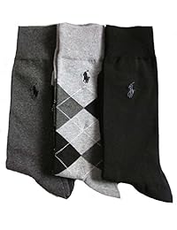 Conjunto de tres calcetines de vestir de rombos de Polo Ralph Lauren