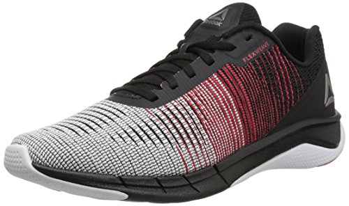 Reebok Men's Fast Flexweave Running Shoe, White/Primal red/Black, 11 M US