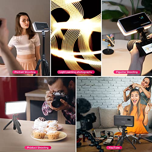 ULANZI VL200 Bi-Color LED Video Light, On-Camera Video Light, Type-C Rechargeable 5000mAh Mini Camera Light, 2500-9000K Ultra Bright Photo and Video Lighting, Fill Light, Potable Photography Lighting