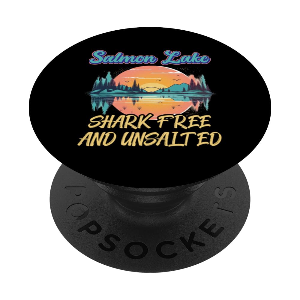 Salmon Lake Shark Free And Unsalted Lake Escape Sanctuary PopSockets Swappable PopGrip