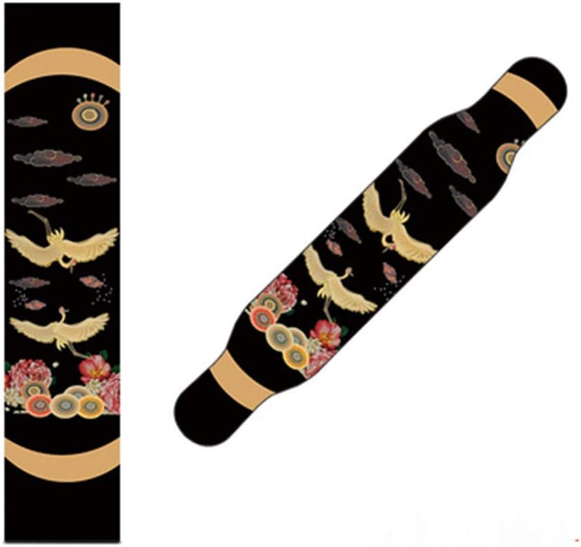 IDE Play Skateboard Griptape,Skateboard Grip Tape Sheet 48x10 inch, Scooter Grip Tape, Double upturned longboard Griptape, Dance board Sandpaper (122x26cm),A