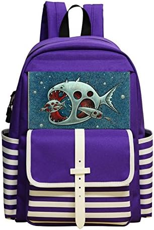 School Bag Fish Skull Student Backpack Purse for Children
