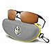 BLUPOND  Polarized Sports Sunglasses for Men - Daytime Anti-Glare Copper TAC Lens - Metal Semi-Rimless Frame - Driving Fishing Shooting - Knight Visor
