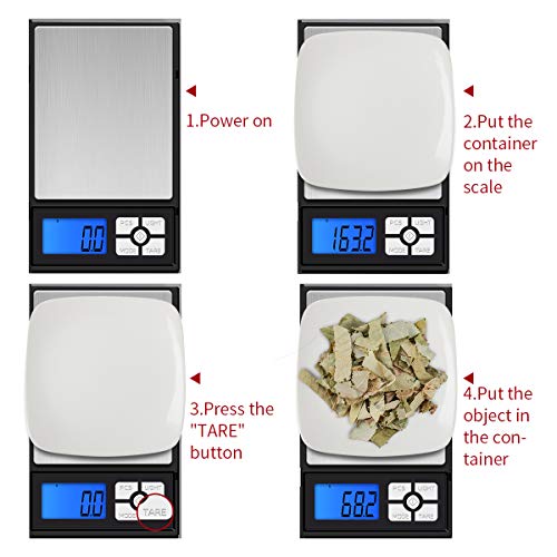 KUBEI Accurate Jewelry Scale Weigh Gram Scales Digital Multifunction
