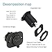 Cigarette Lighter Socket, 12V Female Car Cigarette Lighter Receptacle for Automative Marine Boat ATV Truck RV(Black)