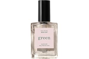 Manucurist - Green Base Coat Nail Polish - Nail Polish Base - 12-free - 78.5% Plant-Based Ingredients - Made in France - 0.5 fl oz
