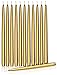 Higlow Dripless Taper Candles 15" Inch Tall Wedding Dinner Candle Set of 12 (Gold) Metallic