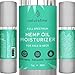 Hemp Oil Lotion + Face Moisturizer, Full Spectrum Hemp Oil, Zero CBD THC Cannabidiol, Retinol Moisturizer & Anti Aging Cream, Anti Wrinkle Lotion for Face & Neck, Naturefine MADE IN USA