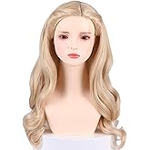 KiyaCos Beige Blonde Wicked Wig Long Loose Natural Wavy Good Witch Princess Wizard Cosplay Wigs for Women