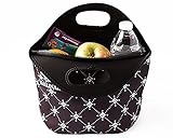 Large Lunch Bag - Insulated Neoprene Tote - Heavy Duty Zipper - 13 x 11.5 x 5 inches - for Men, Women & Kids