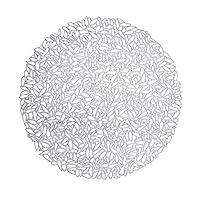 Set of 6, Silver Metallic Vinyl Round Placemats Laminated Plastic Morden Dining Table Decoration, Littlewoods By Snowkingdom